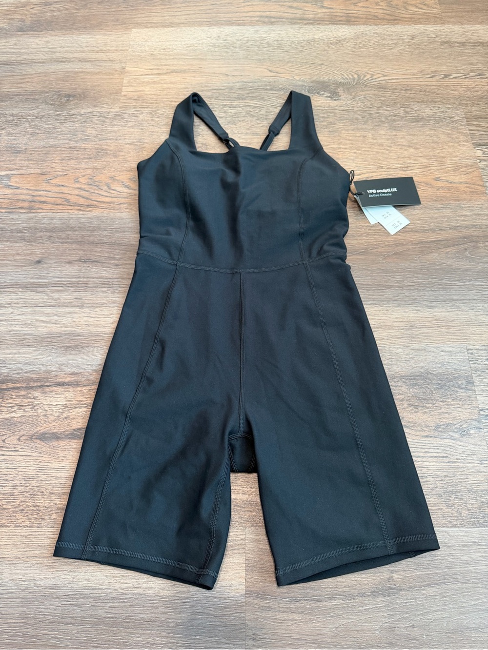 NWT Abercrombie & Fitch YPB SculptLux Active Onesie Romper Black Size Small